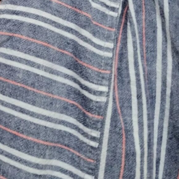 Laundry By Shelli Segal Women's Striped Linen-Blend Pants - Picture 3 of 9